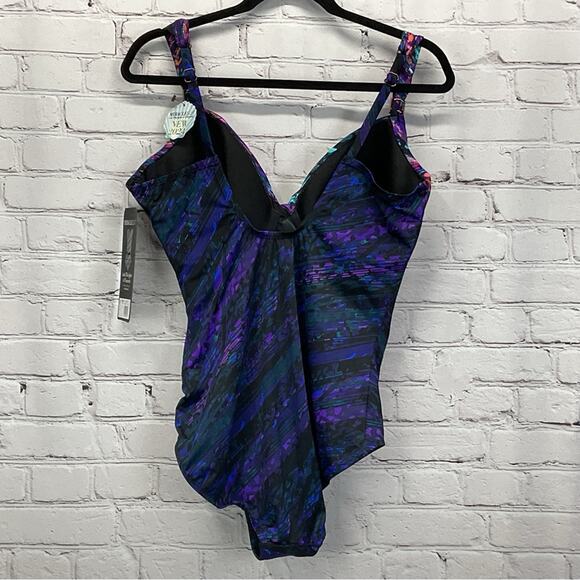 MiracleSuit One Piece Swimsuit Womens Size 16 Mood Ring Siren Flattering Fit NWT - Picture 13 of 14